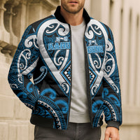 Custom Aotearoa Ngati Kahungunu Bomber Puffer Jacket Maori Tribal Pattern