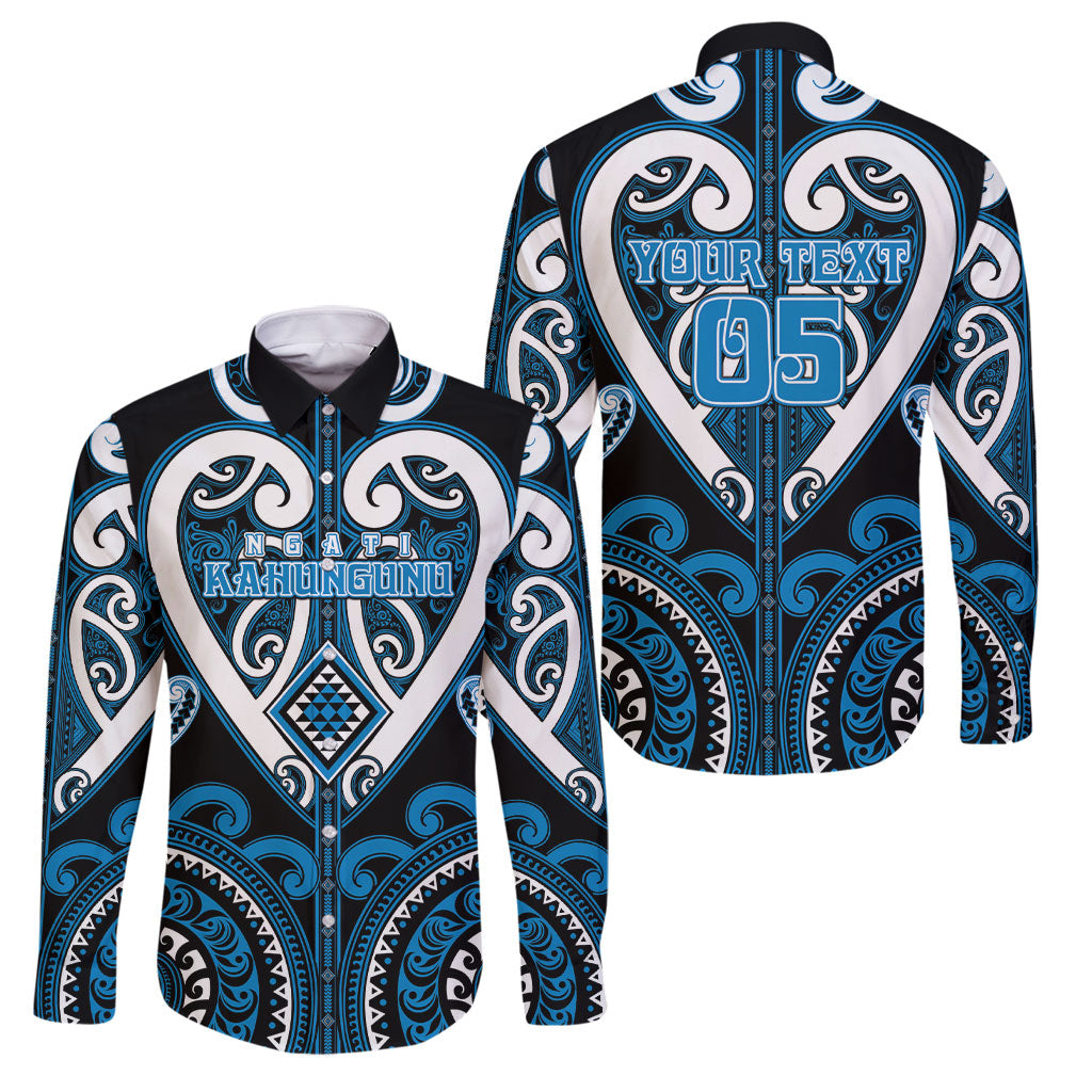 Custom Aotearoa Ngati Kahungunu Family Matching Off Shoulder Maxi Dress and Hawaiian Shirt Maori Tribal Pattern