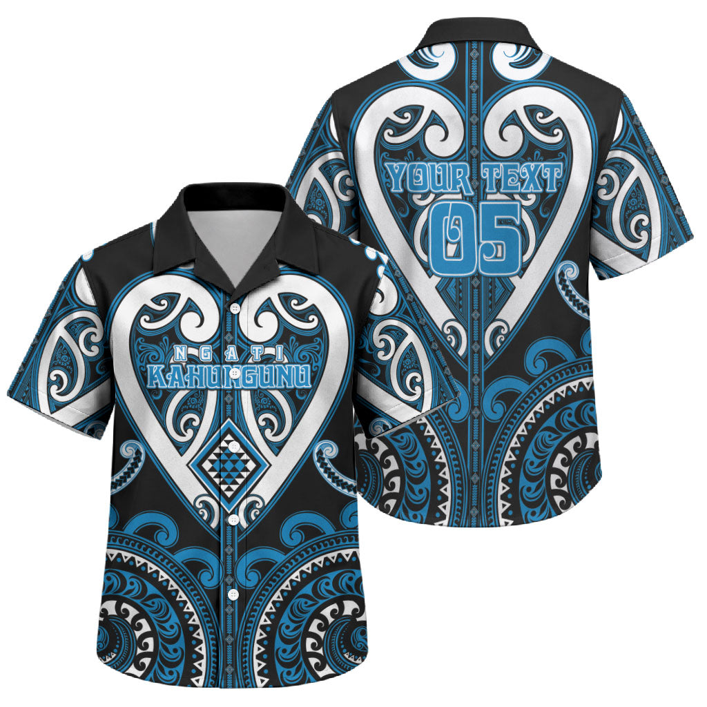 Custom Aotearoa Ngati Kahungunu Family Matching Off Shoulder Maxi Dress and Hawaiian Shirt Maori Tribal Pattern