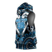 Custom Aotearoa Ngati Kahungunu Sleeveless Hoodie Maori Tribal Pattern