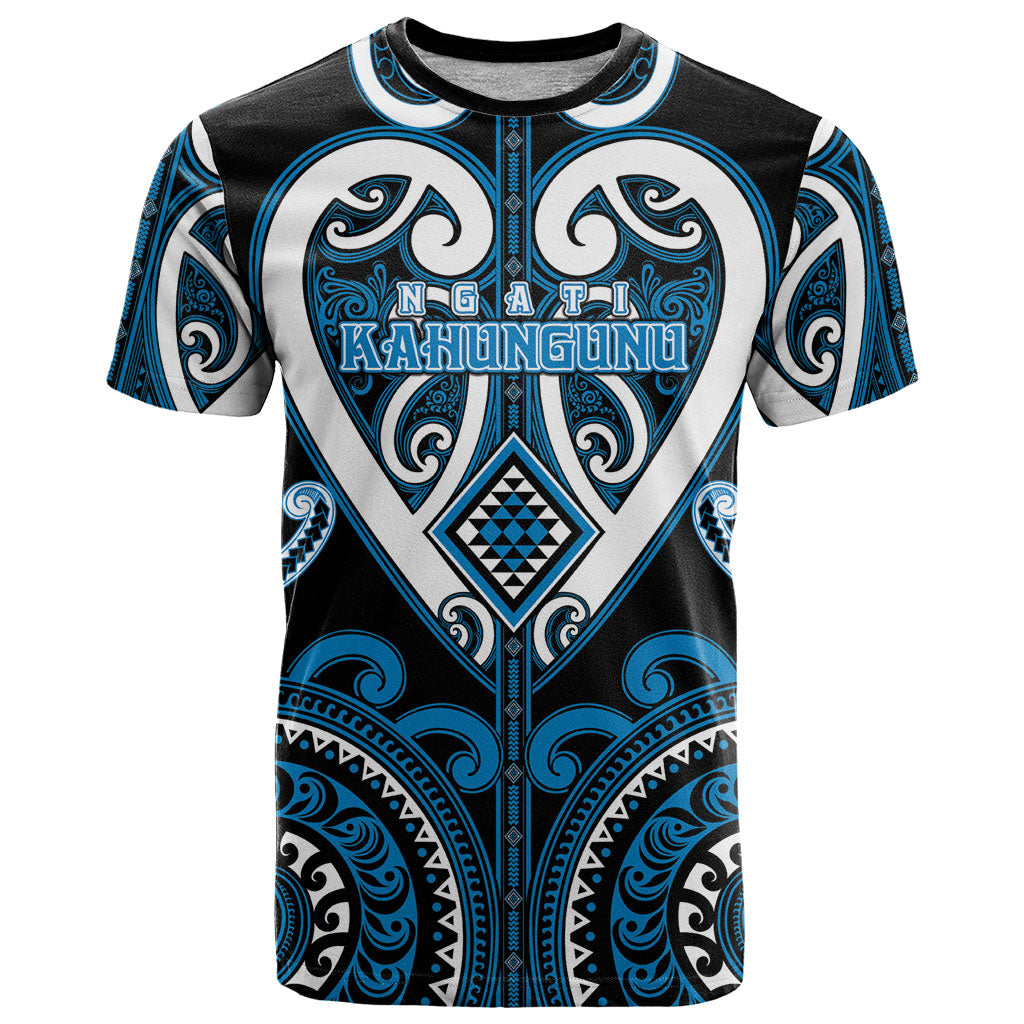 Custom Aotearoa Ngati Kahungunu T Shirt Maori Tribal Pattern