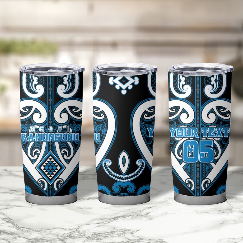 Custom Aotearoa Ngati Kahungunu Tumbler Cup Maori Tribal Pattern