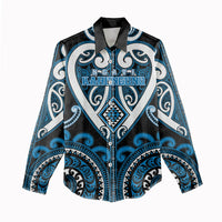 Custom Aotearoa Ngati Kahungunu Women Casual Shirt Maori Tribal Pattern
