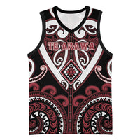 Custom Aotearoa Te Arawa Basketball Jersey Maori Tribal Pattern