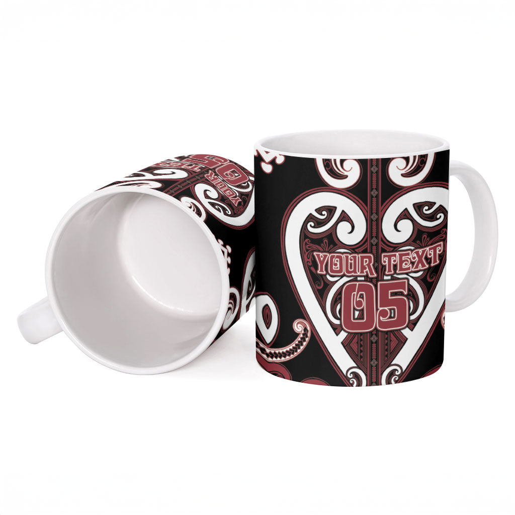 Custom Aotearoa Te Arawa Ceramic Mug Maori Tribal Pattern