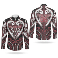 Custom Aotearoa Te Arawa Couples Matching Tank Maxi Dress and Long Sleeve Button Shirt Maori Tribal Pattern
