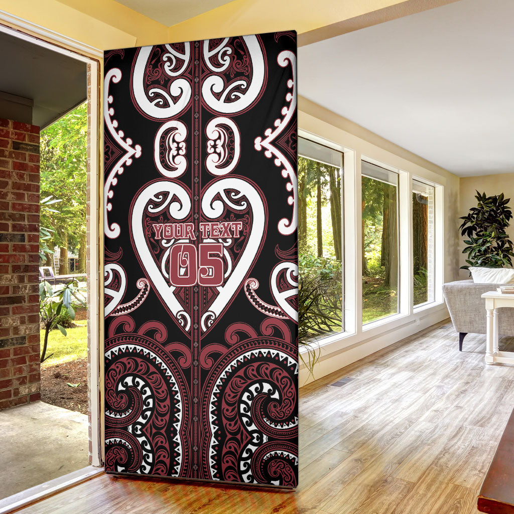 Custom Aotearoa Te Arawa Door Cover Maori Tribal Pattern