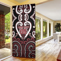 Custom Aotearoa Te Arawa Door Cover Maori Tribal Pattern
