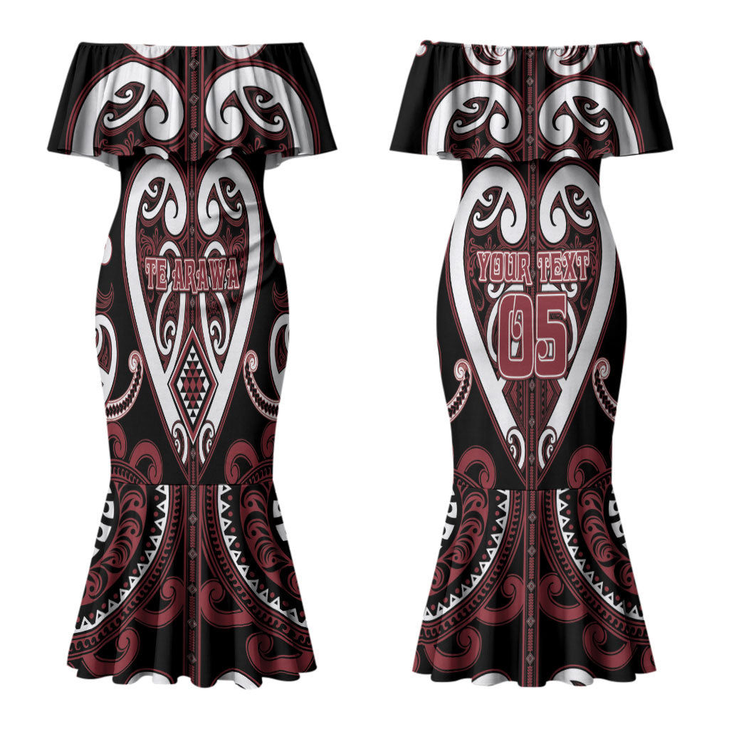 Custom Aotearoa Te Arawa Family Matching Mermaid Dress and Hawaiian Shirt Maori Tribal Pattern
