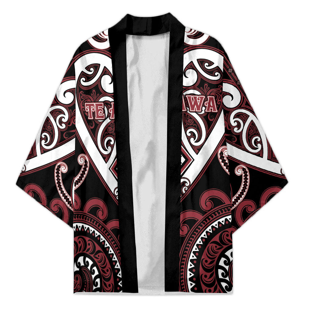 Custom Aotearoa Te Arawa Kimono Maori Tribal Pattern LT05 Unisex Red - Polynesian Pride