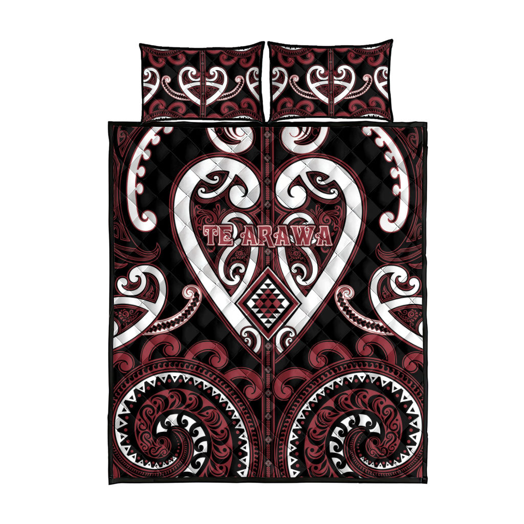 Aotearoa Te Arawa Quilt Bed Set Maori Tribal Pattern