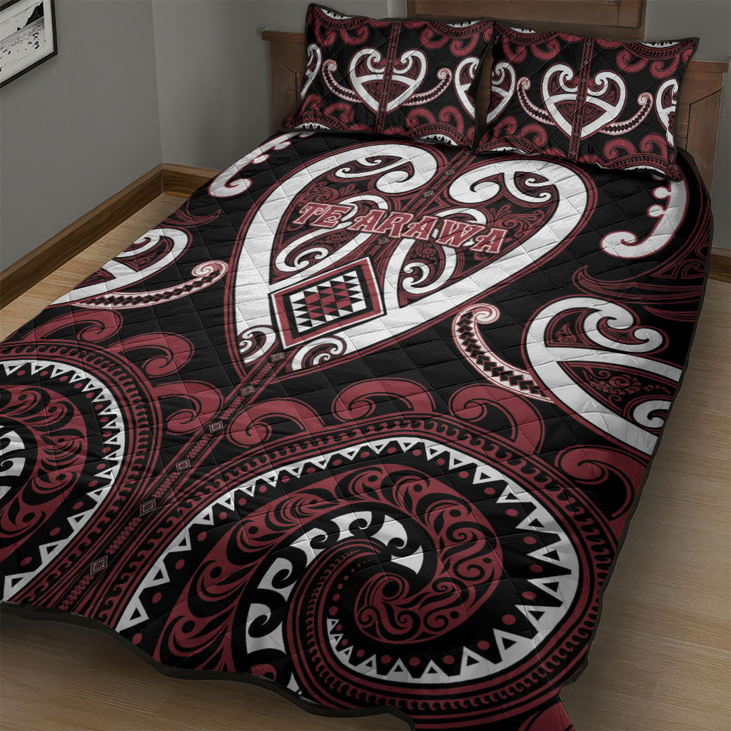 Aotearoa Te Arawa Quilt Bed Set Maori Tribal Pattern