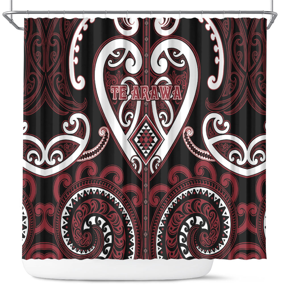 Aotearoa Te Arawa Shower Curtain Maori Tribal Pattern