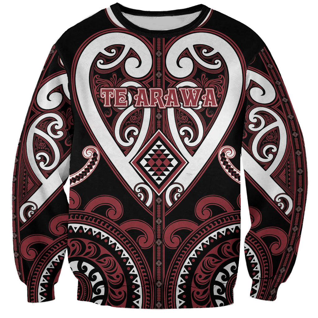 Custom Aotearoa Te Arawa Sweatshirt Maori Tribal Pattern
