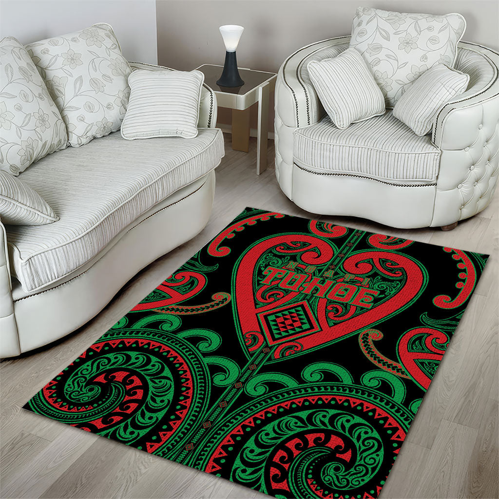 Aotearoa Ngai Tuhoe Area Rug Maori Tribal Pattern