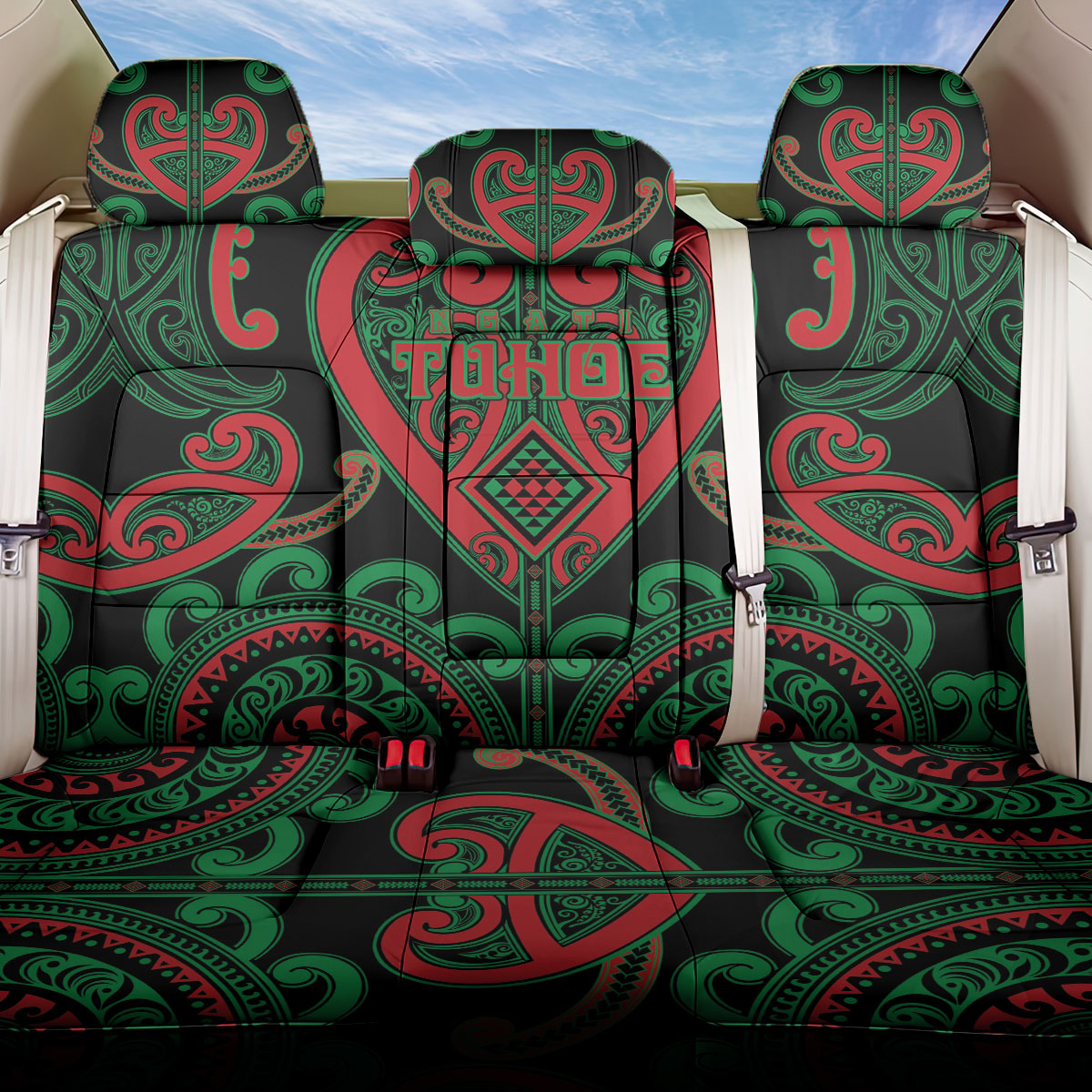 Aotearoa Ngai Tuhoe Back Car Seat Cover Maori Tribal Pattern