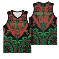 Custom Aotearoa Ngai Tuhoe Basketball Jersey Maori Tribal Pattern