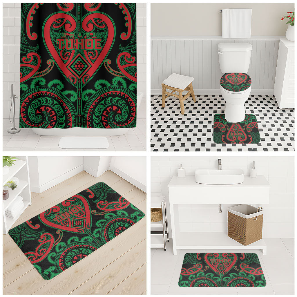 Aotearoa Ngai Tuhoe Bathroom Set Maori Tribal Pattern