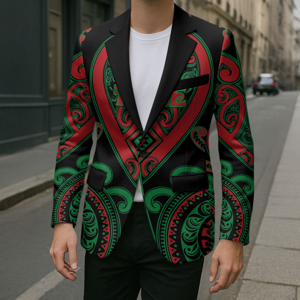 Custom Aotearoa Ngai Tuhoe Blazer Maori Tribal Pattern