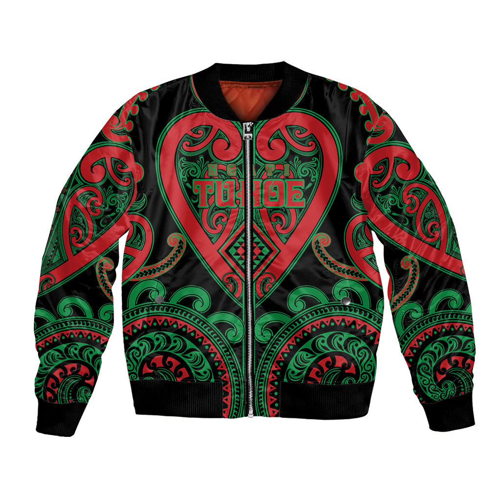Custom Aotearoa Ngai Tuhoe Bomber Jacket Maori Tribal Pattern