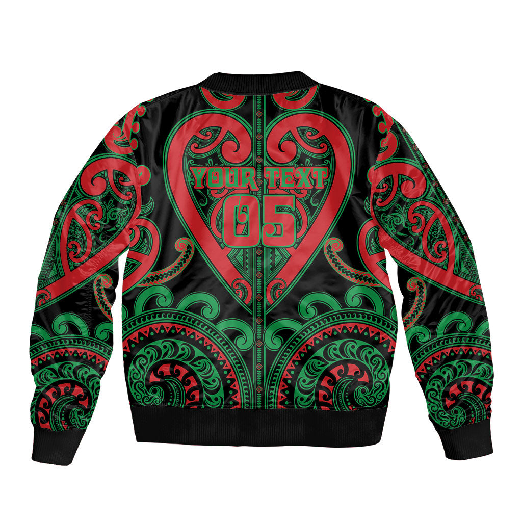 Custom Aotearoa Ngai Tuhoe Bomber Jacket Maori Tribal Pattern