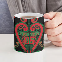Custom Aotearoa Ngai Tuhoe Ceramic Mug Maori Tribal Pattern