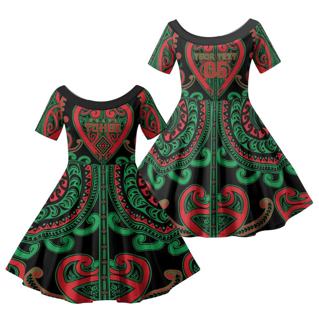 Custom Aotearoa Ngai Tuhoe Family Matching Long Sleeve Bodycon Dress and Hawaiian Shirt Maori Tribal Pattern