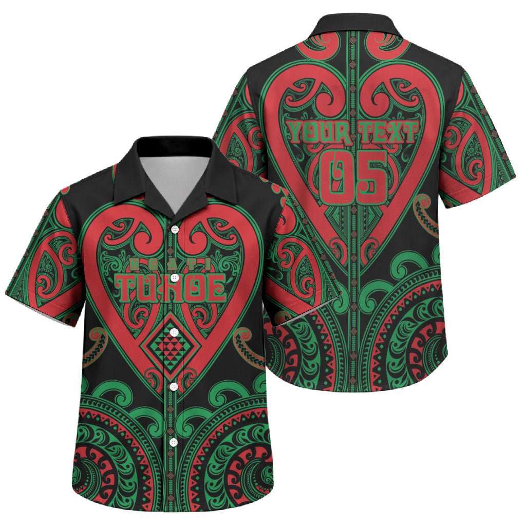 Custom Aotearoa Ngai Tuhoe Family Matching Puletasi and Hawaiian Shirt Maori Tribal Pattern