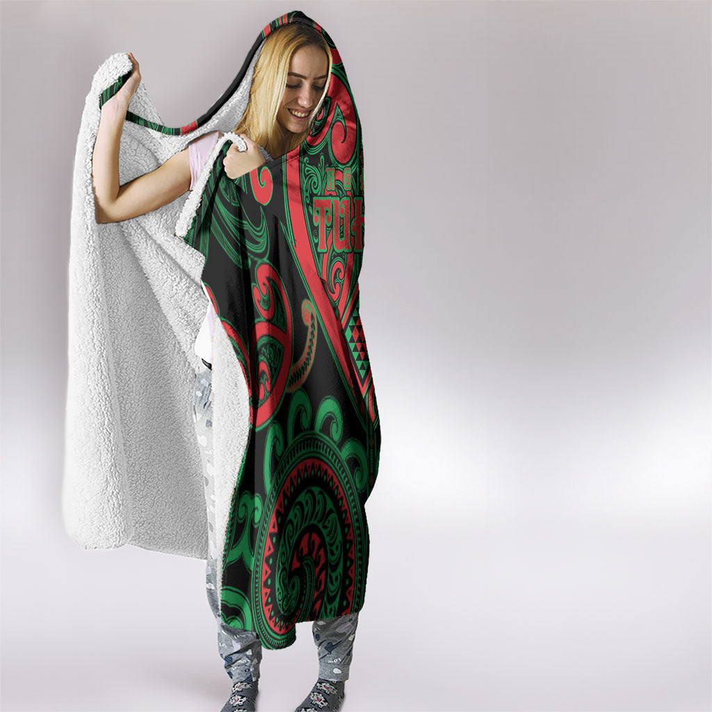 Aotearoa Ngai Tuhoe Hooded Blanket Maori Tribal Pattern