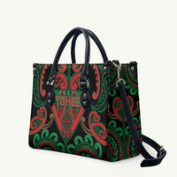 Aotearoa Ngai Tuhoe Leather Bag Maori Tribal Pattern
