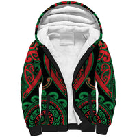 Custom Aotearoa Ngai Tuhoe Sherpa Hoodie Maori Tribal Pattern