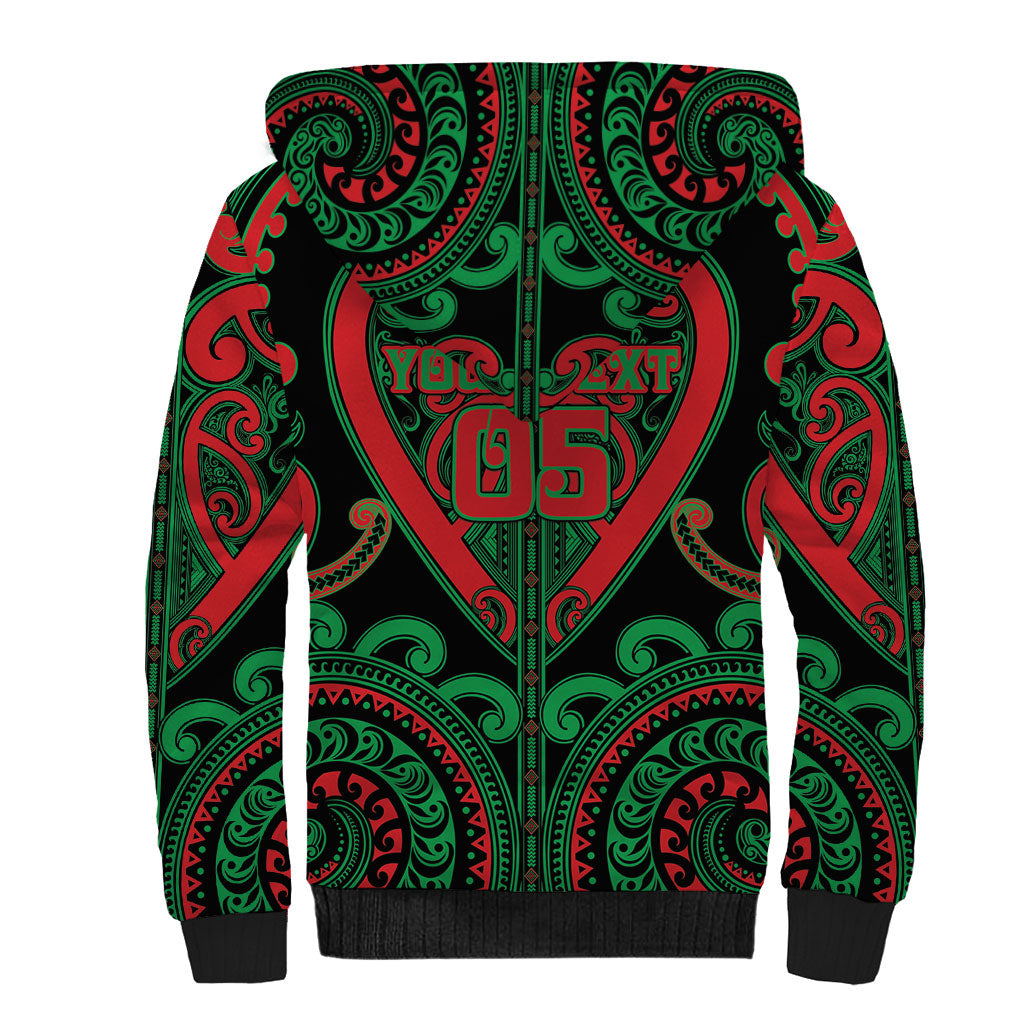 Custom Aotearoa Ngai Tuhoe Sherpa Hoodie Maori Tribal Pattern
