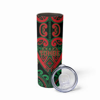 Custom Aotearoa Ngai Tuhoe Skinny Tumbler Maori Tribal Pattern
