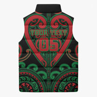 Custom Aotearoa Ngai Tuhoe Sleeveless Puffer Jacket Maori Tribal Pattern