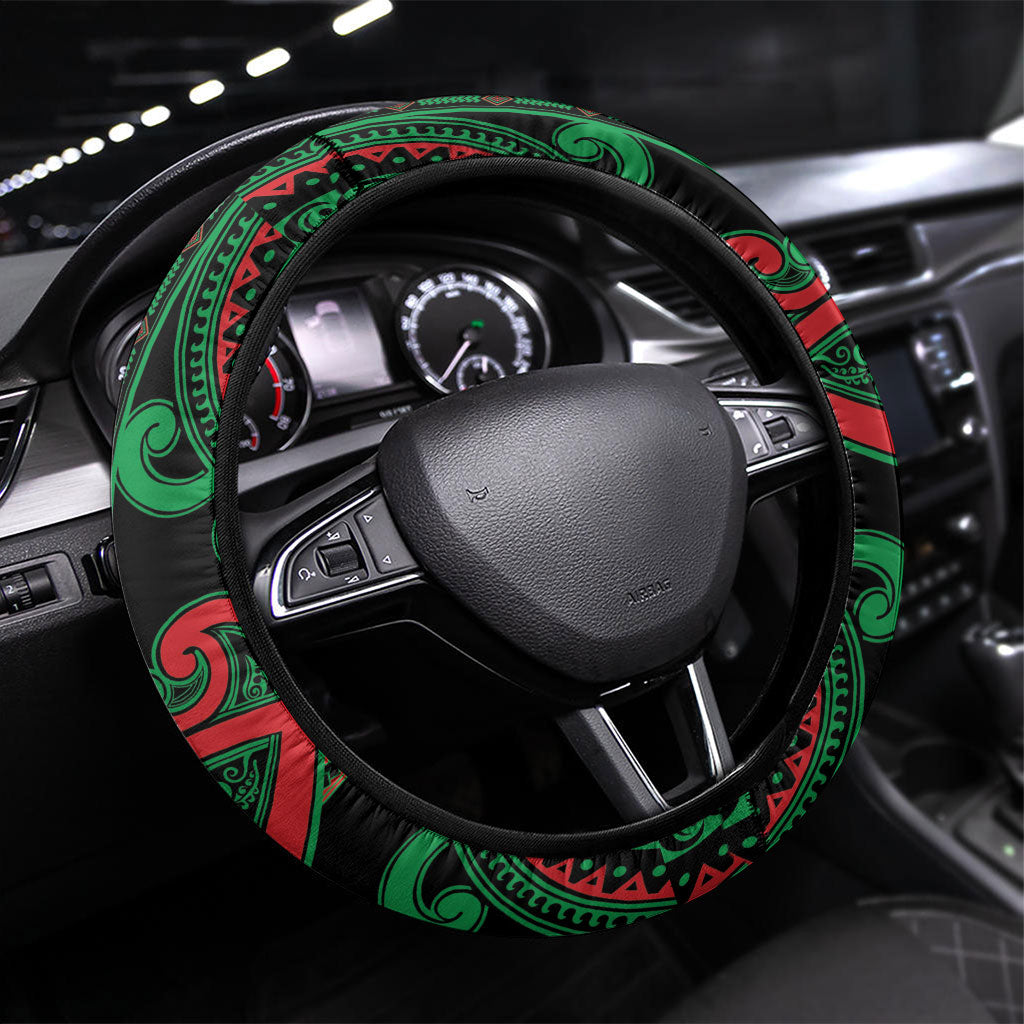 Aotearoa Ngai Tuhoe Steering Wheel Cover Maori Tribal Pattern