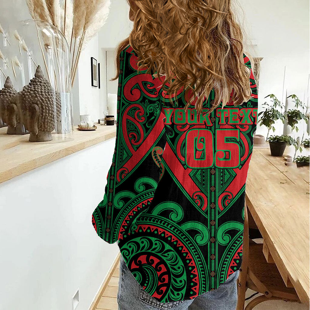 Custom Aotearoa Ngai Tuhoe Women Casual Shirt Maori Tribal Pattern