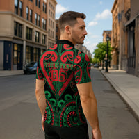 Custom Aotearoa Ngai Tuhoe Zipper Polo Shirt Maori Tribal Pattern