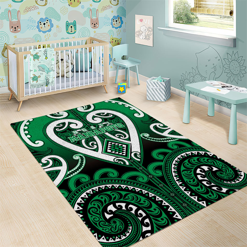 Aotearoa Ngati Maniapoto Area Rug Maori Tribal Pattern