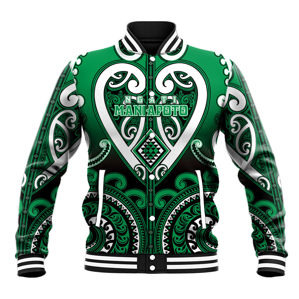 Custom Aotearoa Ngati Maniapoto Baseball Jacket Maori Tribal Pattern