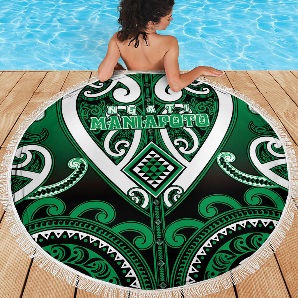 Aotearoa Ngati Maniapoto Beach Blanket Maori Tribal Pattern