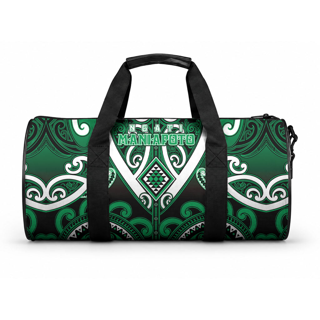 Aotearoa Ngati Maniapoto Duffle Bag Maori Tribal Pattern LT05 One size Green - Polynesian Pride
