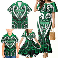 Custom Aotearoa Ngati Maniapoto Family Matching Mermaid Dress and Hawaiian Shirt Maori Tribal Pattern