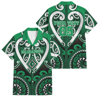 Custom Aotearoa Ngati Maniapoto Family Matching Off The Shoulder Long Sleeve Dress and Hawaiian Shirt Maori Tribal Pattern