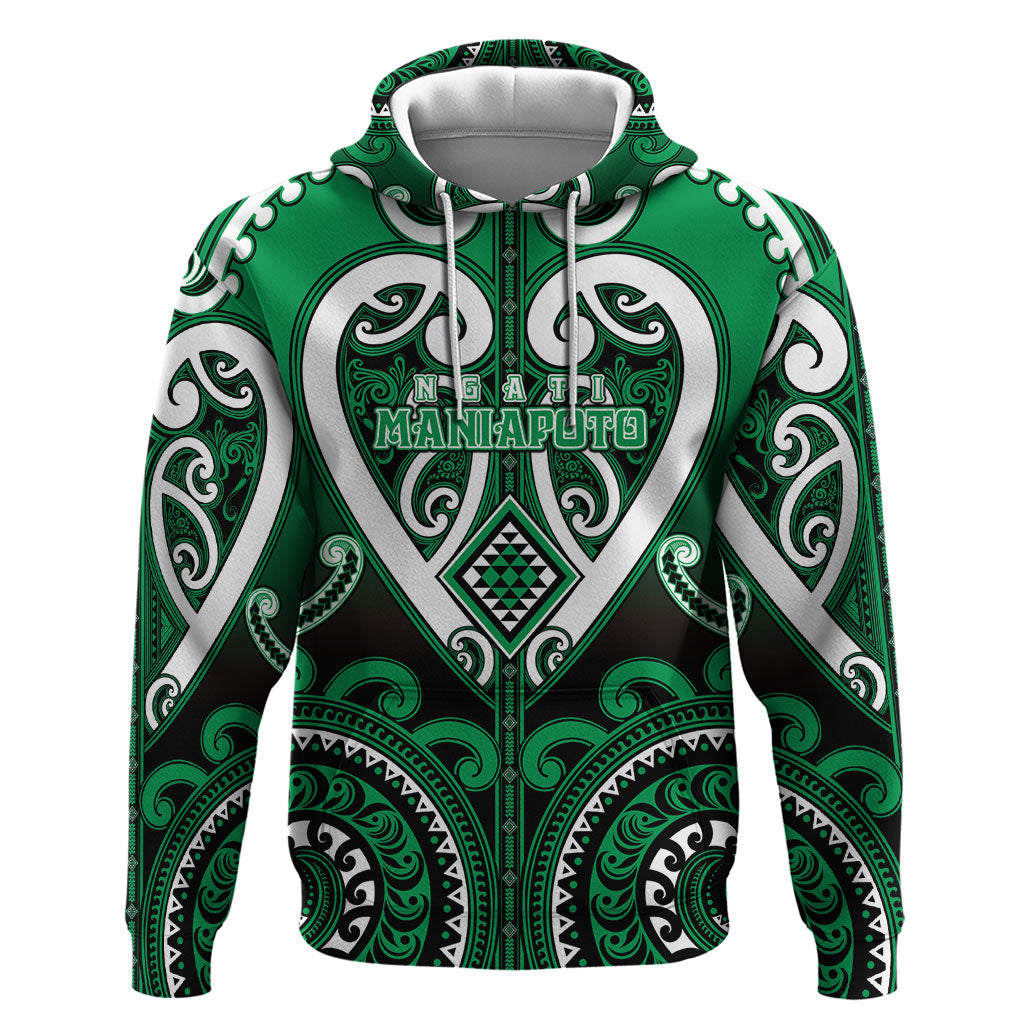 Custom Aotearoa Ngati Maniapoto Hoodie Maori Tribal Pattern