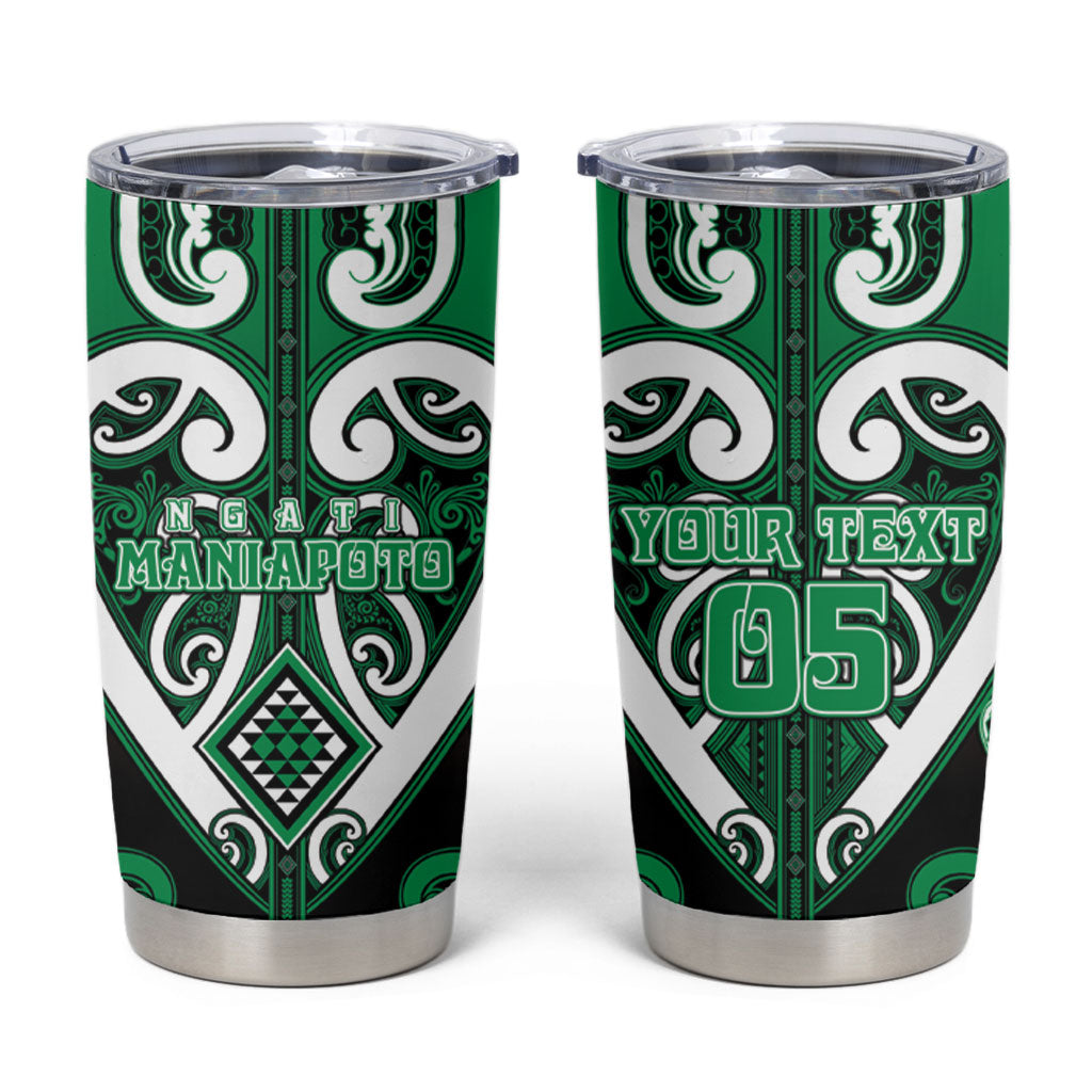 Custom Aotearoa Ngati Maniapoto Tumbler Cup Maori Tribal Pattern