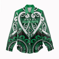 Custom Aotearoa Ngati Maniapoto Women Casual Shirt Maori Tribal Pattern