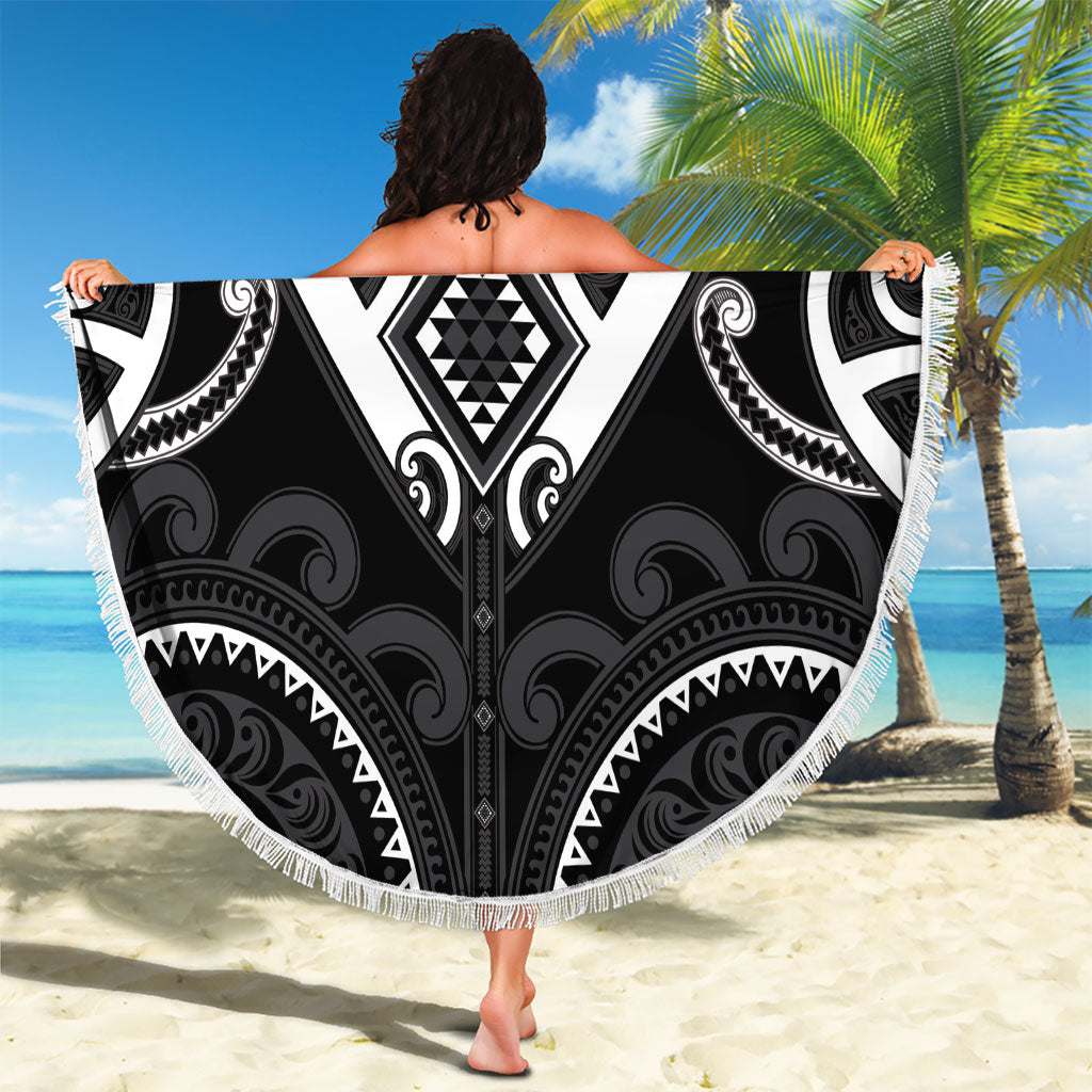 Aotearoa Ngati Raukawa Beach Blanket Maori Tribal Pattern