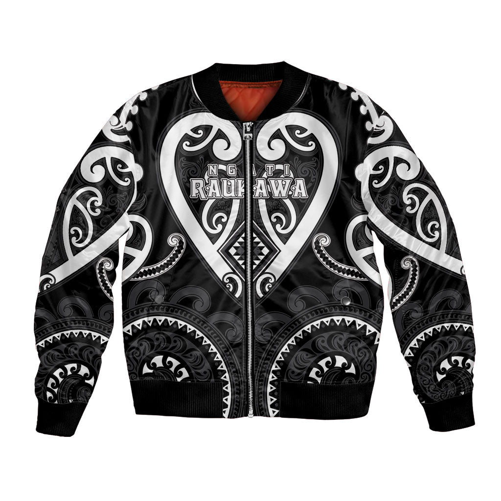Custom Aotearoa Ngati Raukawa Bomber Jacket Maori Tribal Pattern