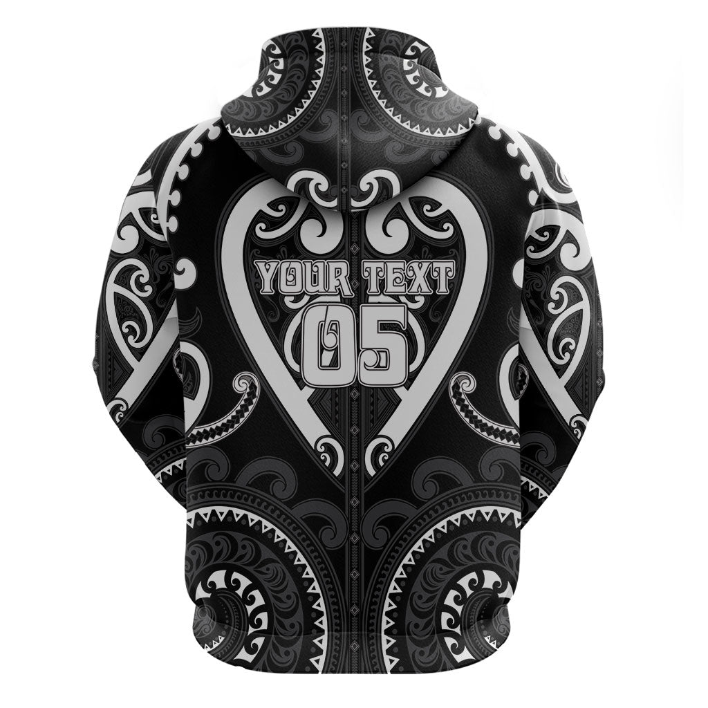 Custom Aotearoa Ngati Raukawa Hoodie Maori Tribal Pattern