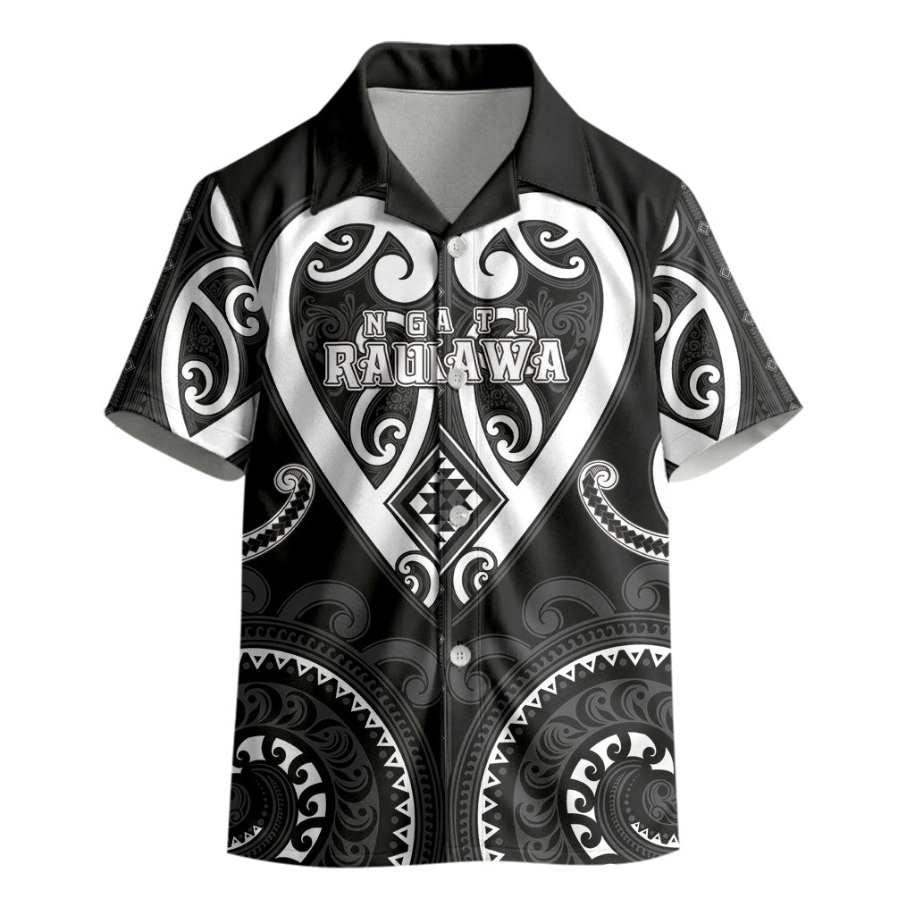 Custom Aotearoa Ngati Raukawa Kid Hawaiian Shirt Maori Tribal Pattern